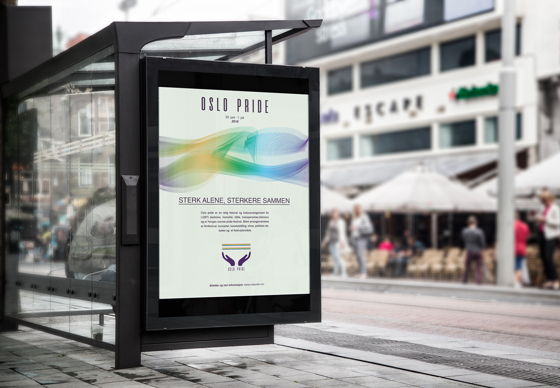 Plakat med asymmetrisk utforming