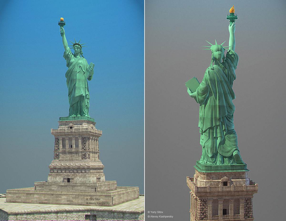 Alexey Kashpersky. Official website Statue Of Liberty 3d Model