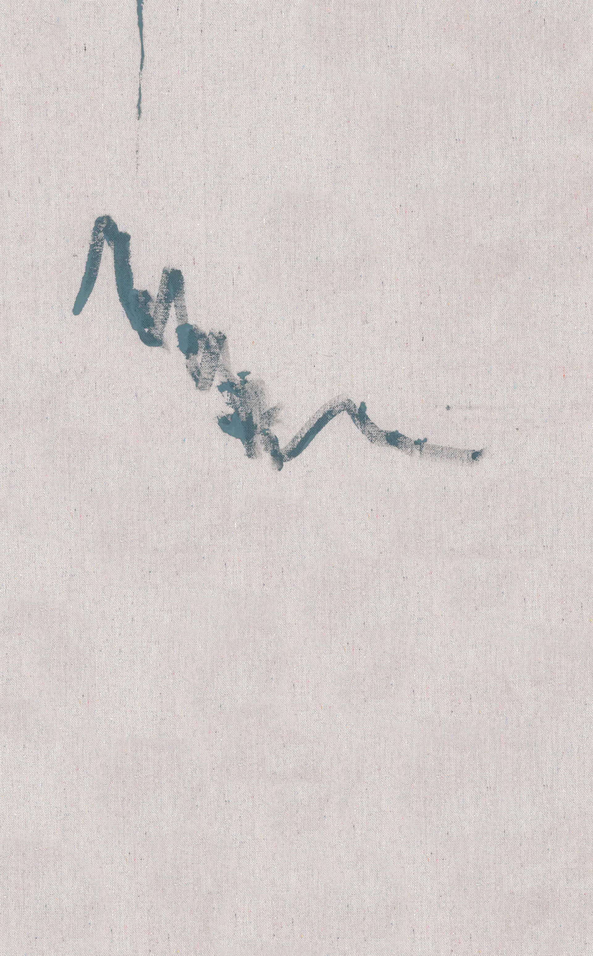 Untitled (Mountains) | 2017 | Enamel on un-primed canvas | Available