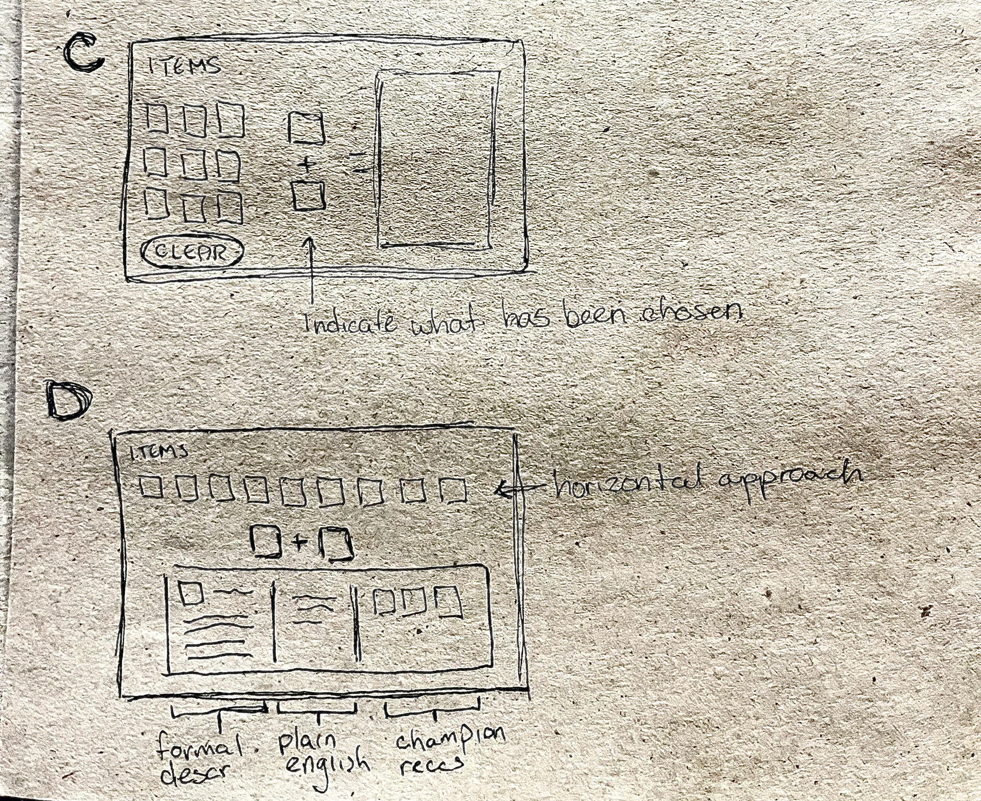 Versions C and D