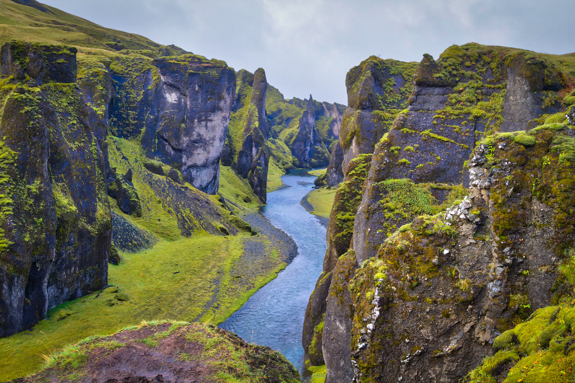 Canyon at Fjaðrárgljúfur