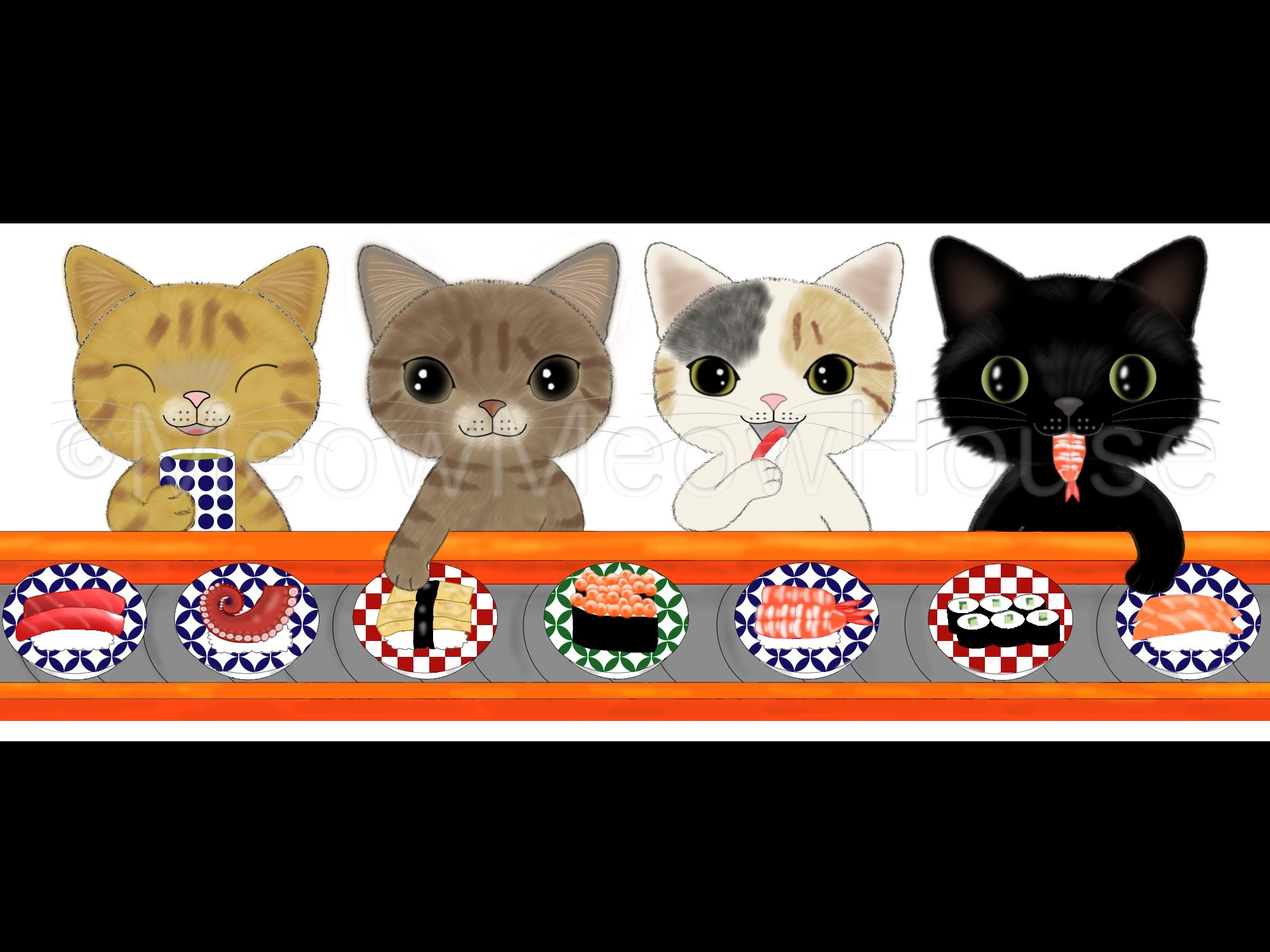 Meow Meow House Sushi Cat