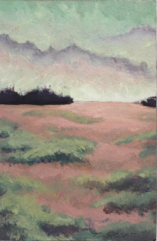 Purple Mountains - 4" x 6" $50