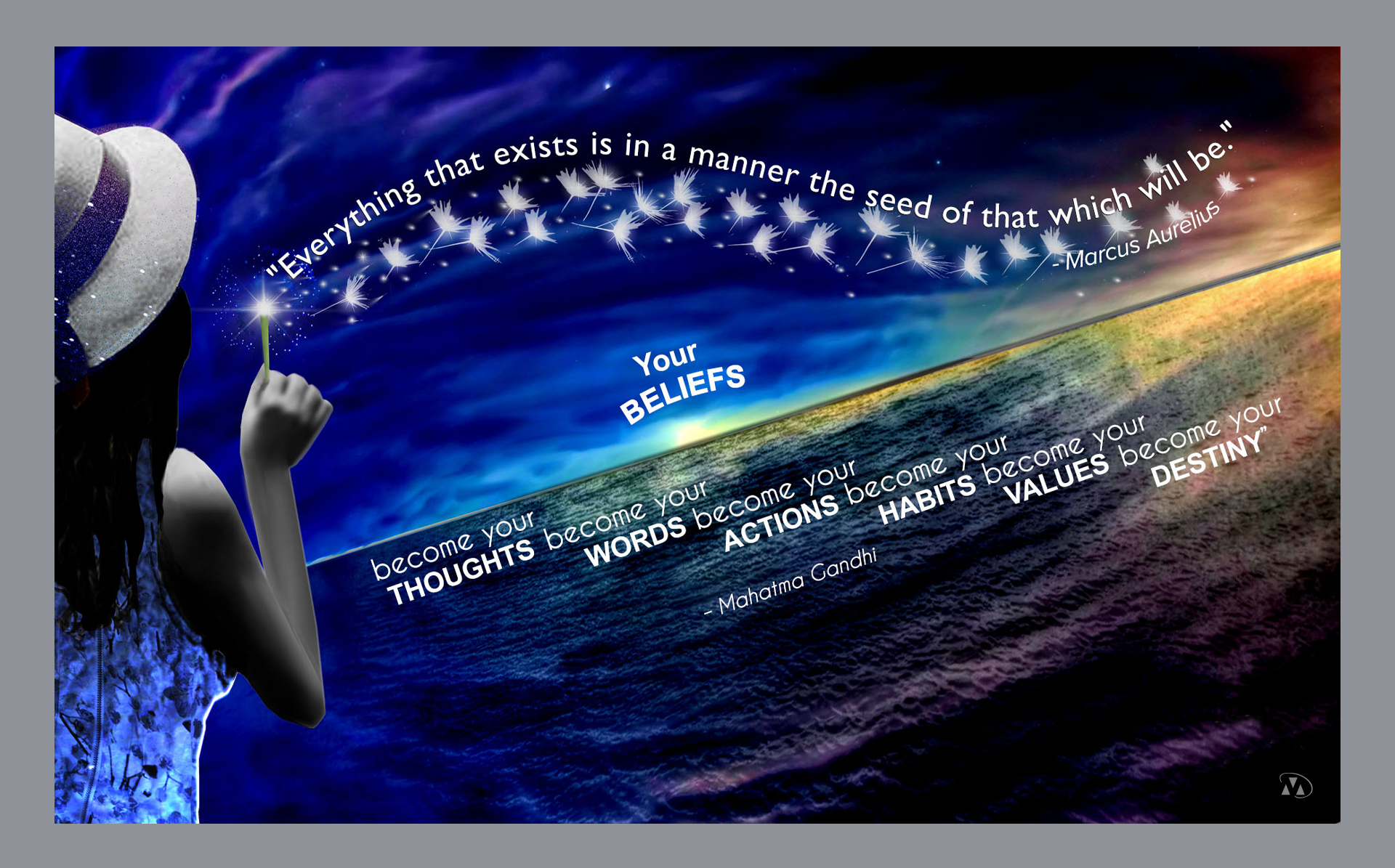 beliefs graphic art print
