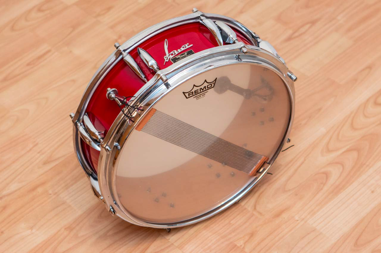 Sonor D471 14"x5" snare (plastic red), 1960 | Herbert Heim Vintagedrums