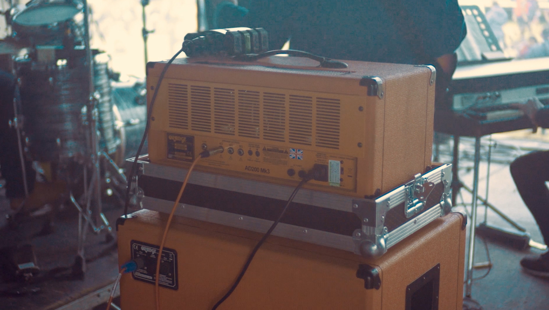 Orange Amplifier on stage