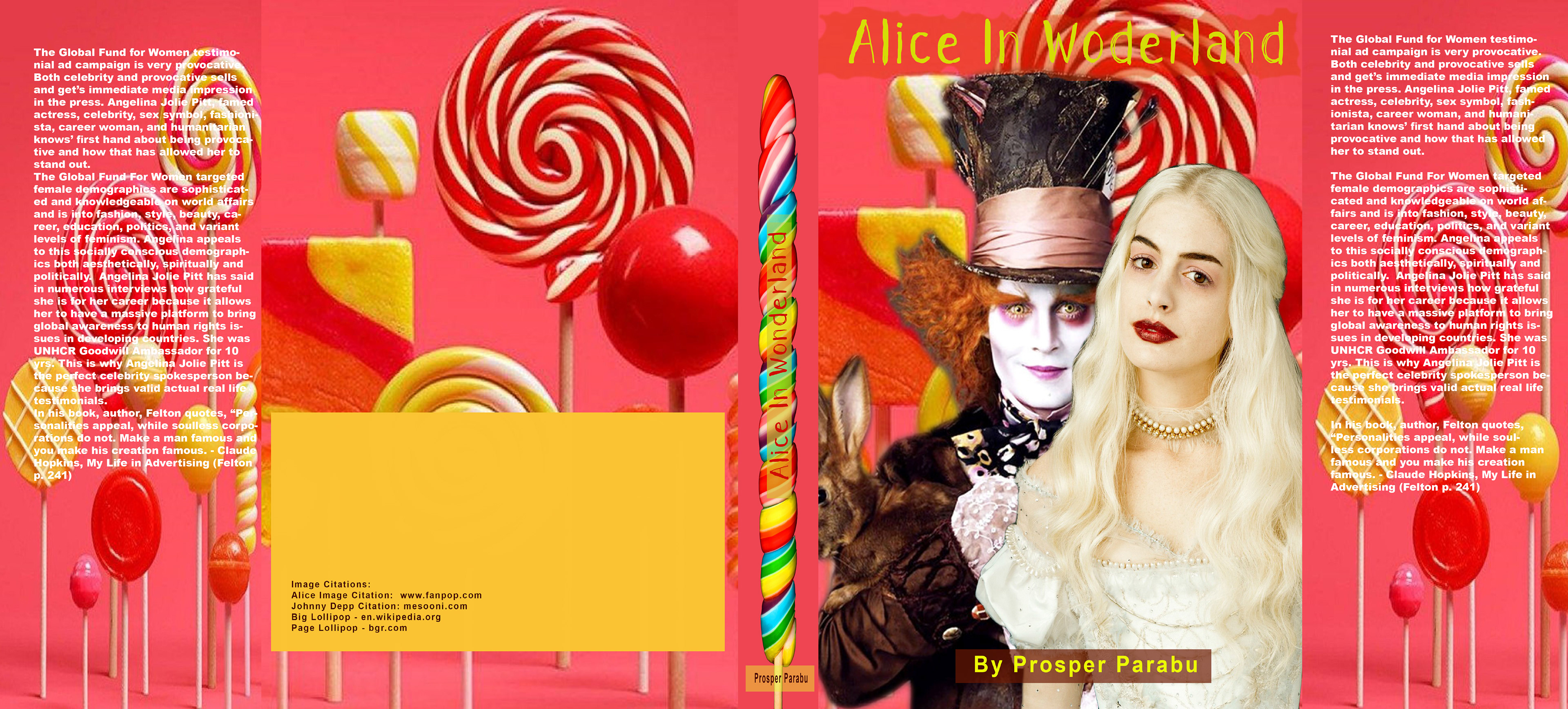 Prosper Parabu Alice In Wonderland Book Cover Prosper Parabu Alice In Wonderland Book Cover