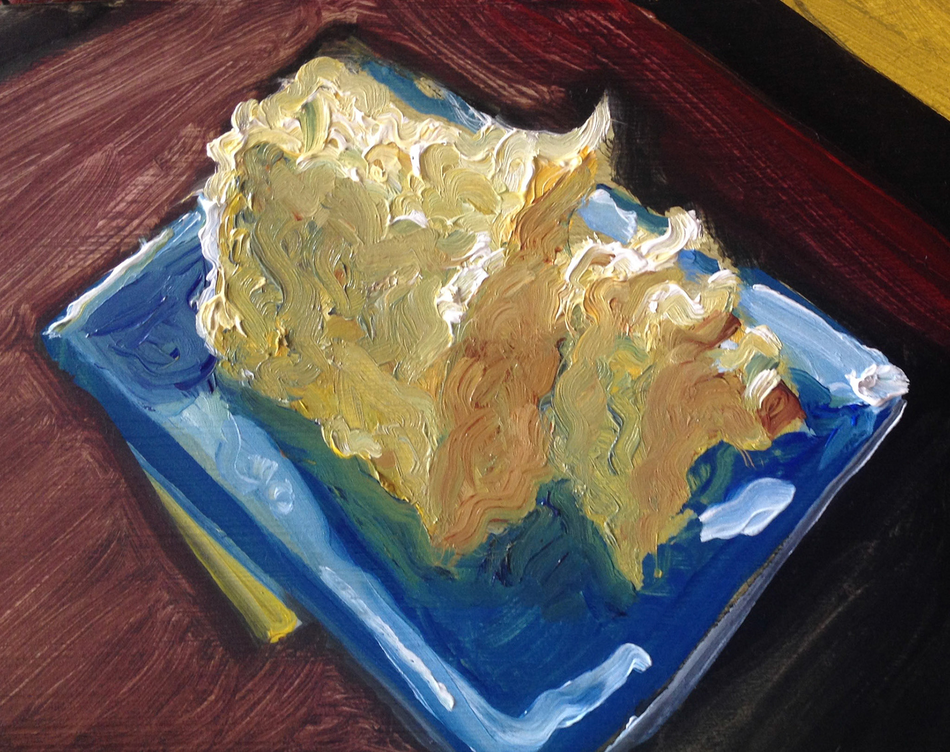 "Butter Dish" Oil On Foam Core Panel, 4.5" x 6", 2012 Private Collection 