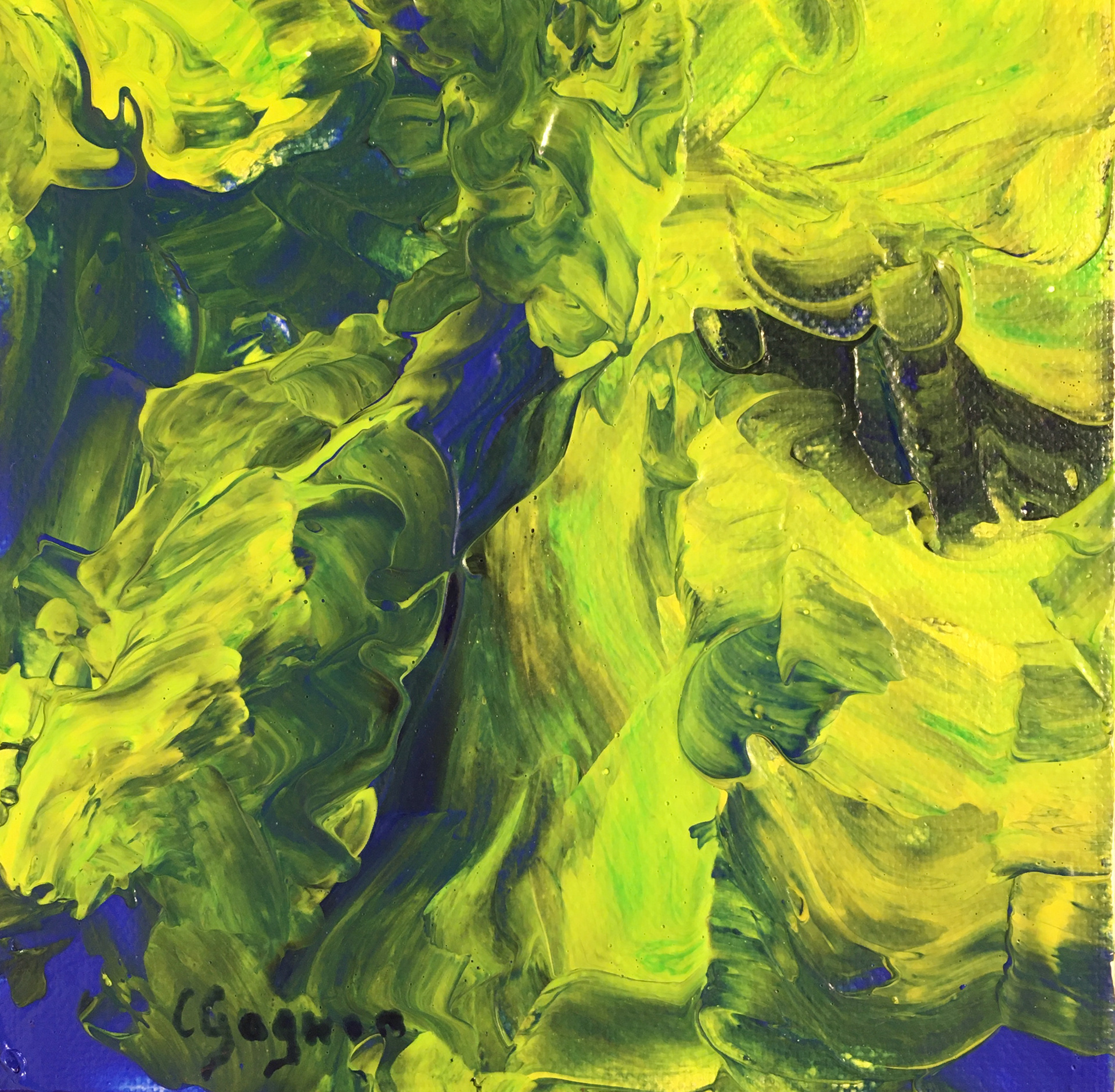 Claire Gagnon - Power - 6x6 - Acrylic on canvas - $150