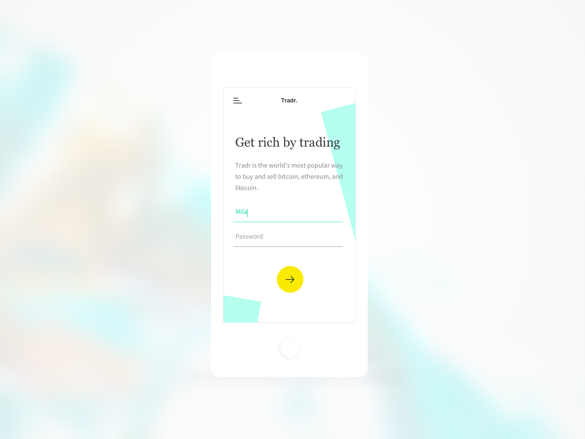 App Design - Crypto Trader by Milan Houter
