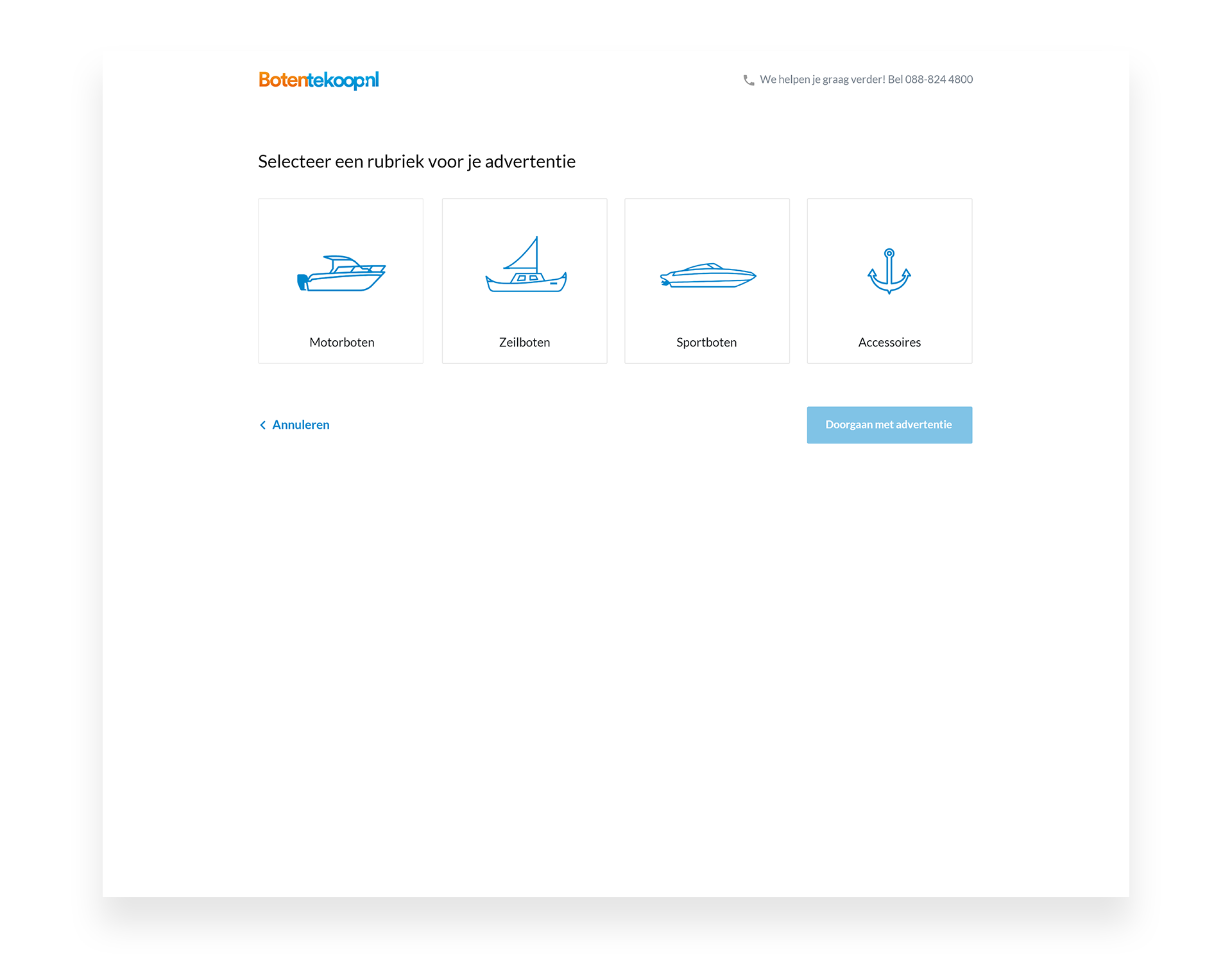 Botentekoop.nl Place Product Page Redesign Desktop by Milan Houter