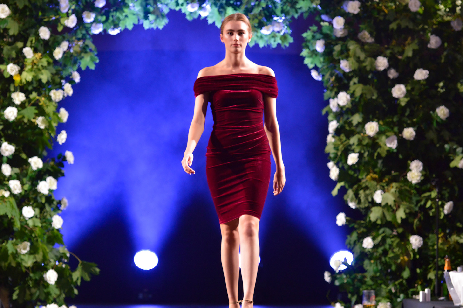 Model walking for Forever Unique at the 2019 Manchester Fashion Festival - Runway Photographer