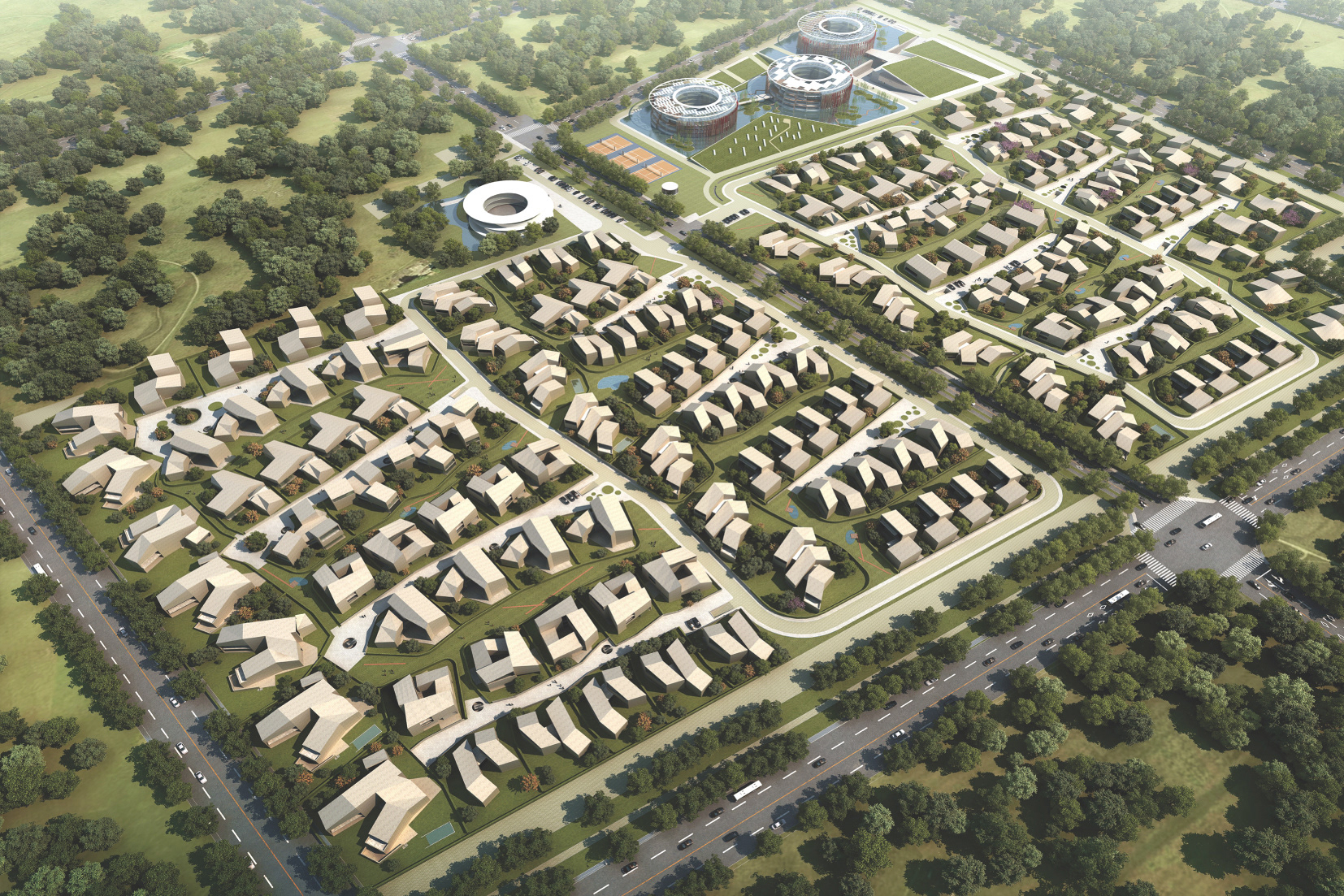masterplan, public, space, green environment, villas, ramoprimo, project,
