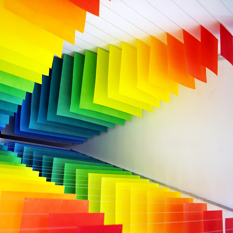 ramoprimo, gallery, exhibition, colorful, canvases, paper, cutting, chinese, tradition,