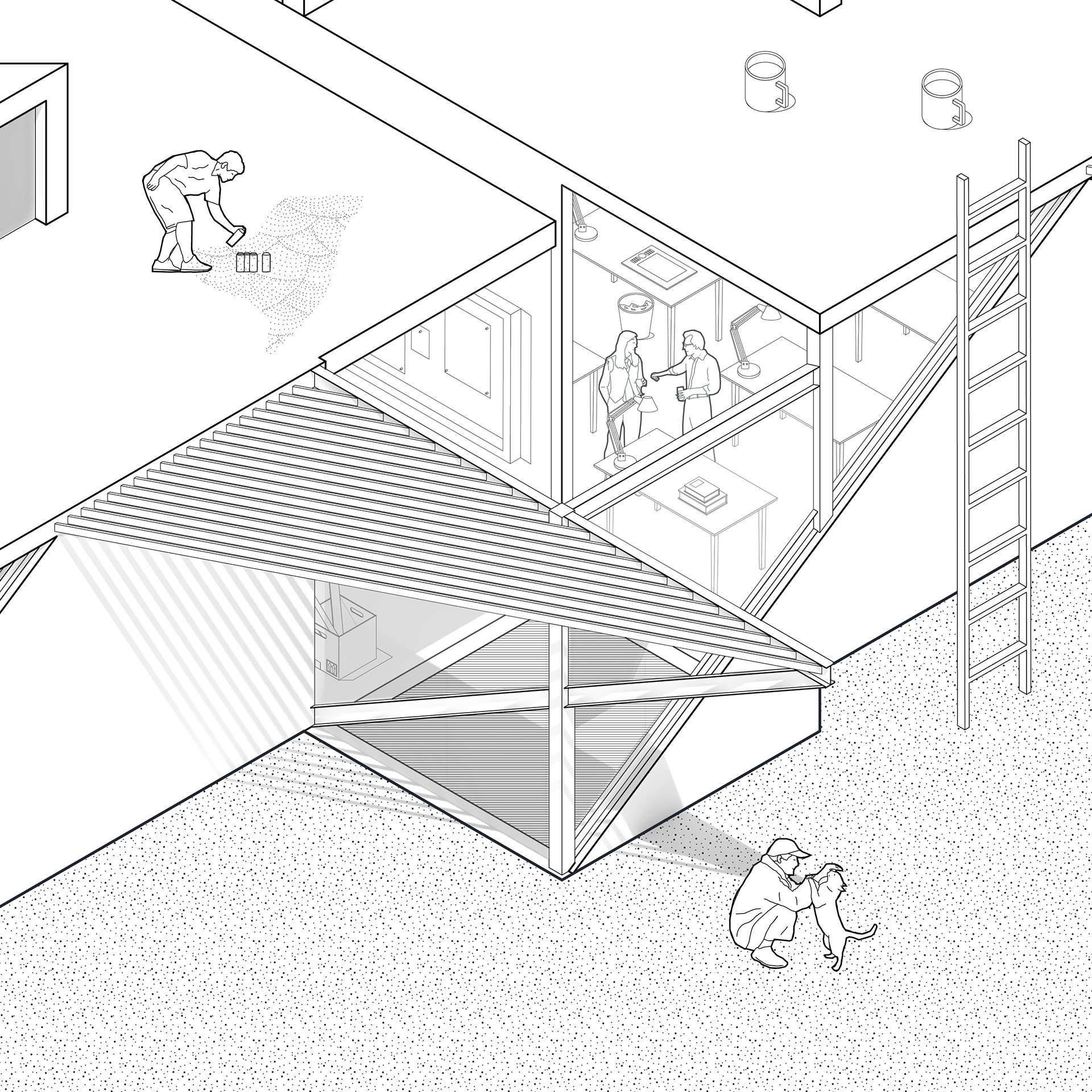 Partial Exterior Axonometric