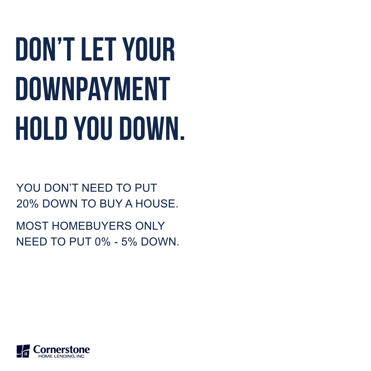 Social media asses for Cornerstone Home Lending Inc.