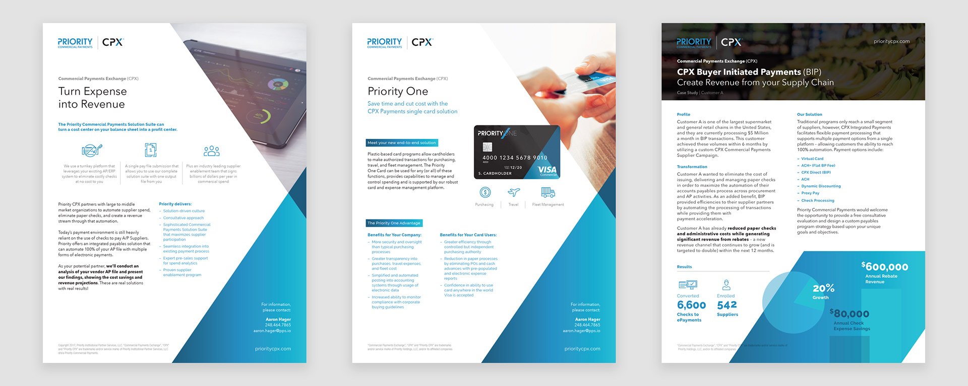 cpx brand collateral design and layout
