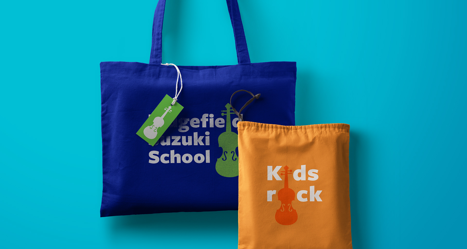 logo design applied to canvas bags