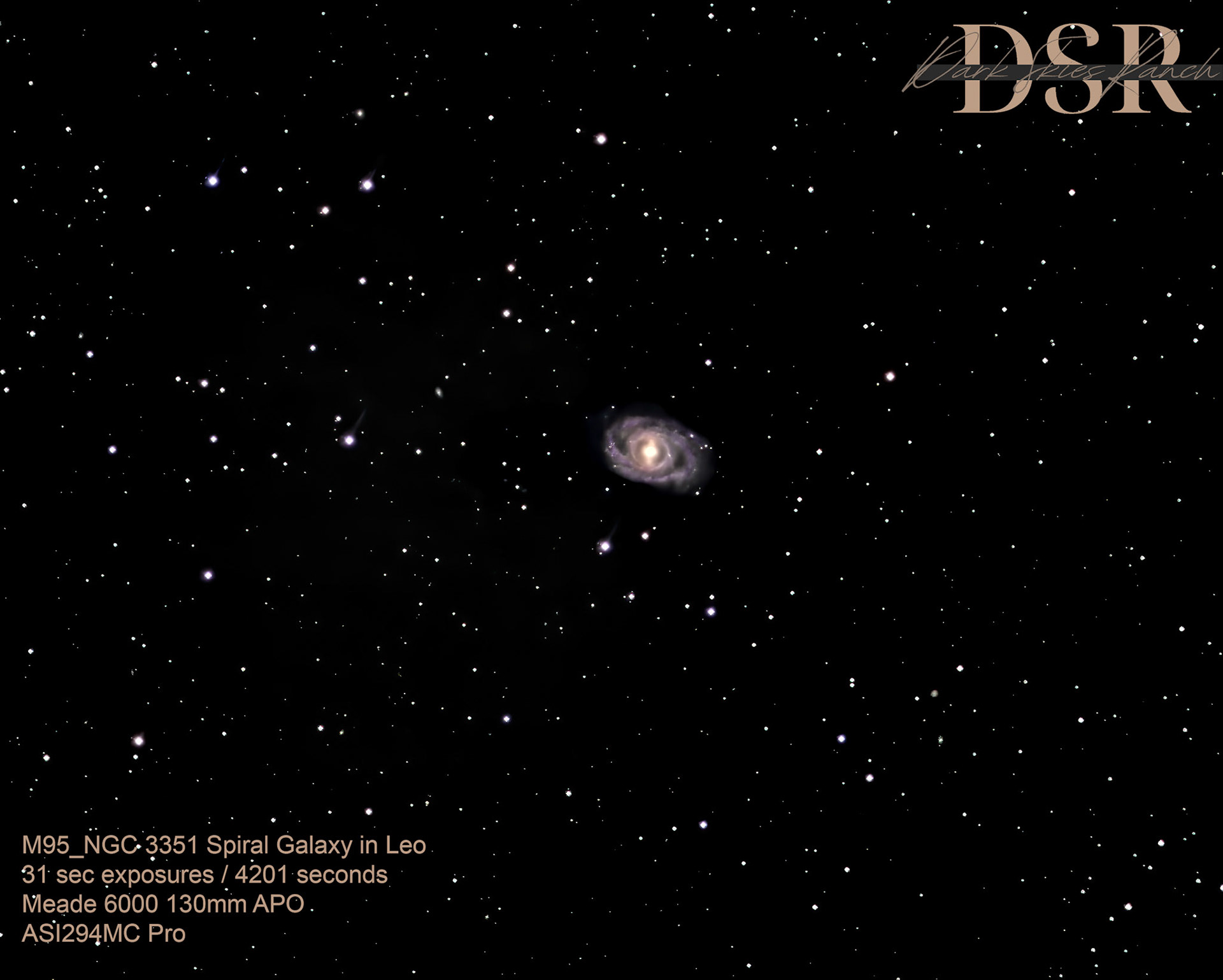 M95 Spiral Galaxy in Leo