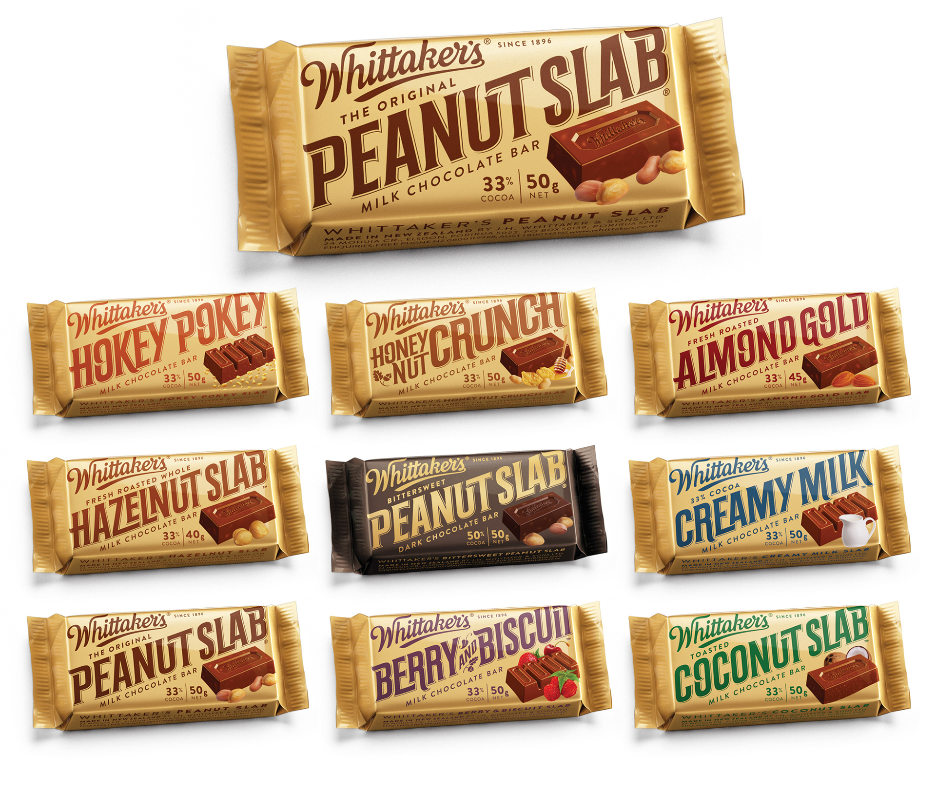 Whittaker's 50g slabs