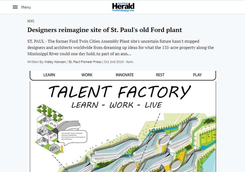 Heralds shows talent factory in news article, reimaging old ford plant, learn – work - live