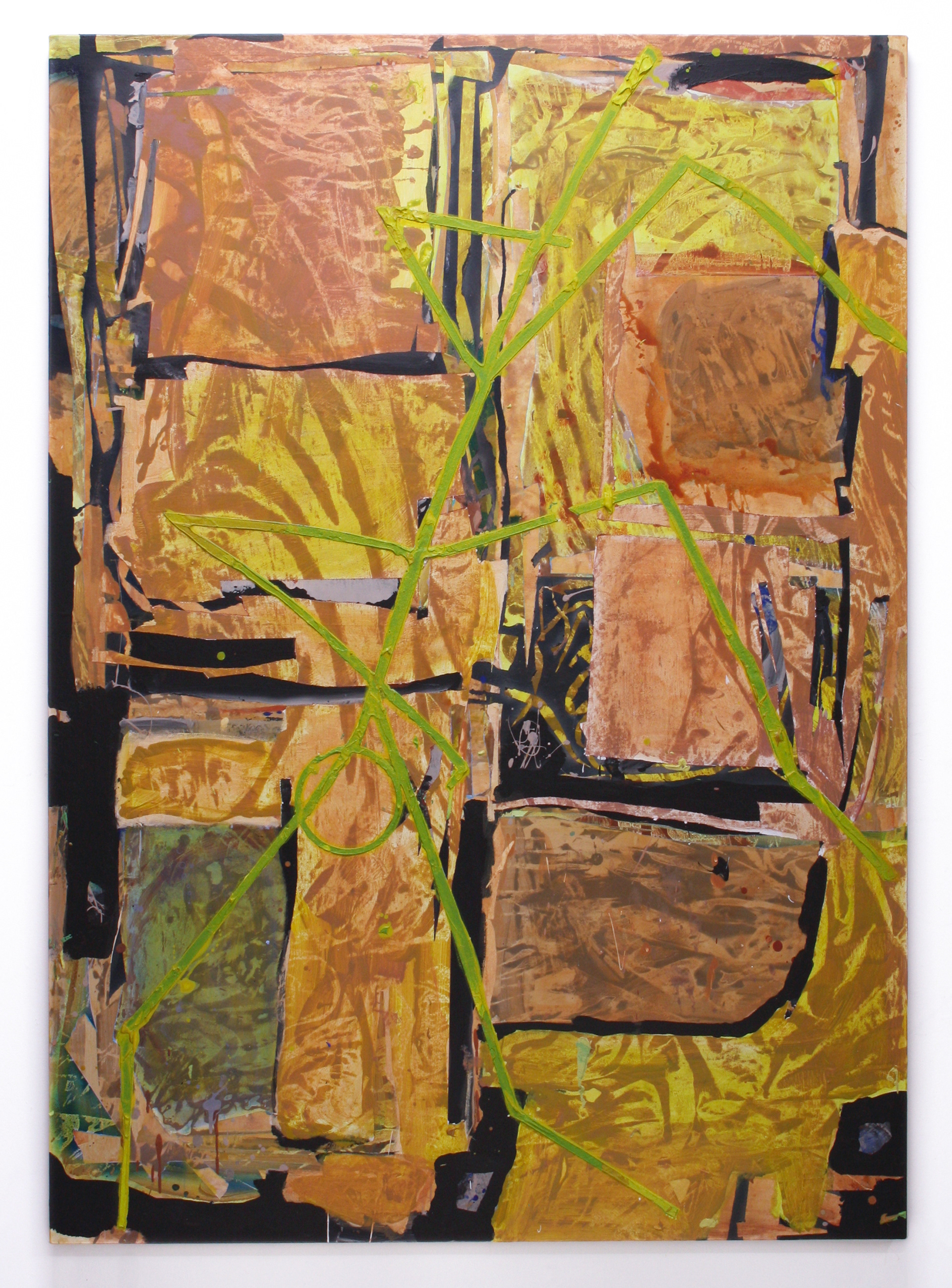 GERMES / ACRYLIQUE ET MORTIER SUR TOILE / 165 X 120 CM / 2019