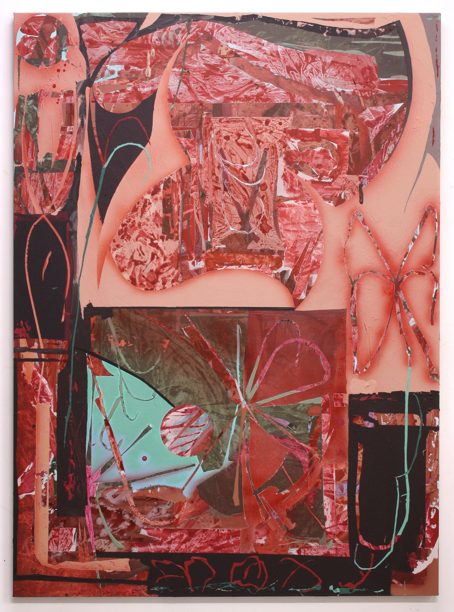 GERMES III / ACRYLIQUE ET MORTIER SUR TOILE / 165 X 120 CM / 2019
