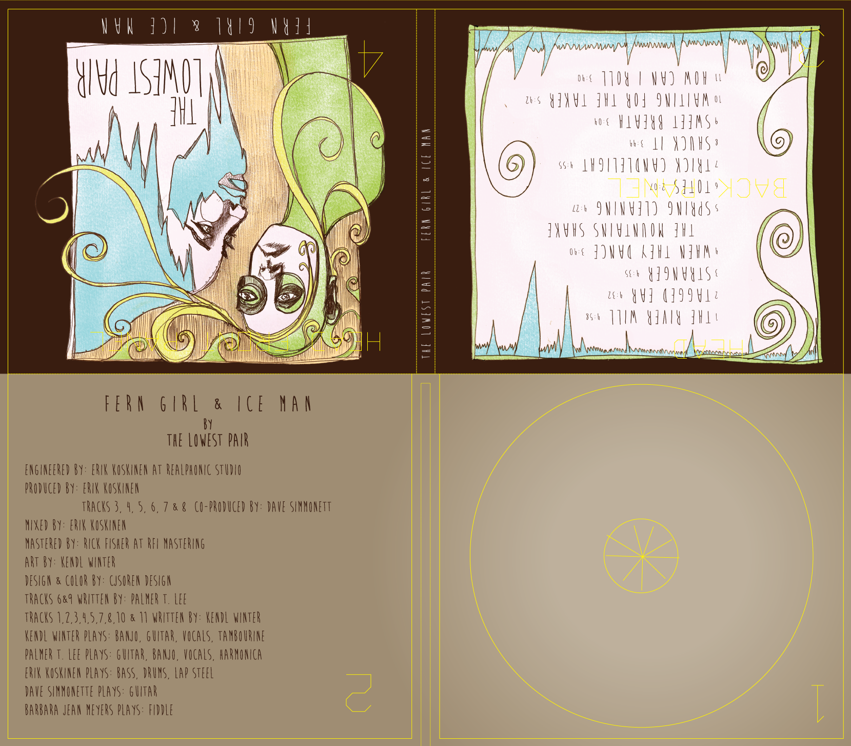Full Digipack CD Case Layout
