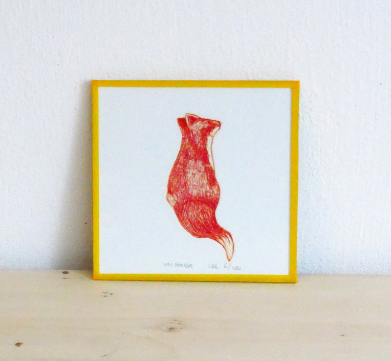 Estampe eau-forte encadrée 'UN SONGE' 10 x 10 cm - 30€