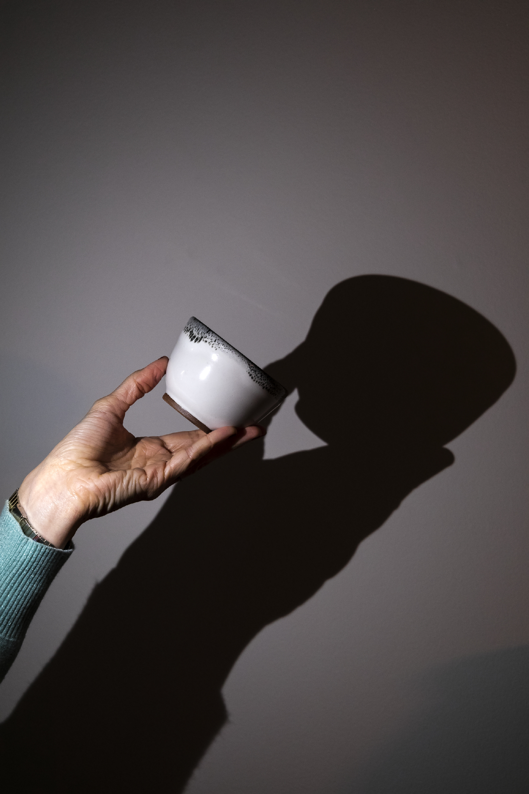 Bol 'Contrastes' gouttes de lumière' extérieur blanc - 69€