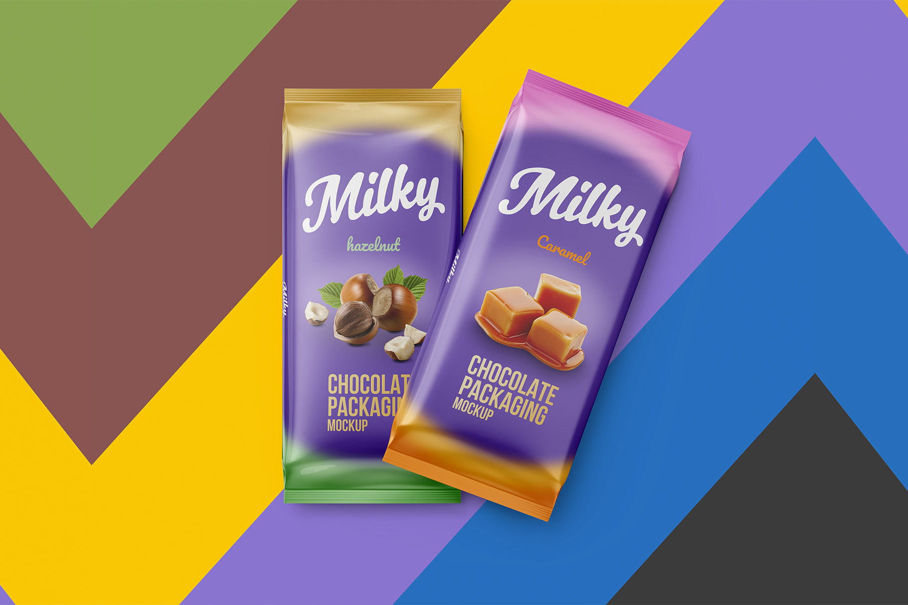 Download Exclusive Product Mockups - Two Chocolate packaging mockup