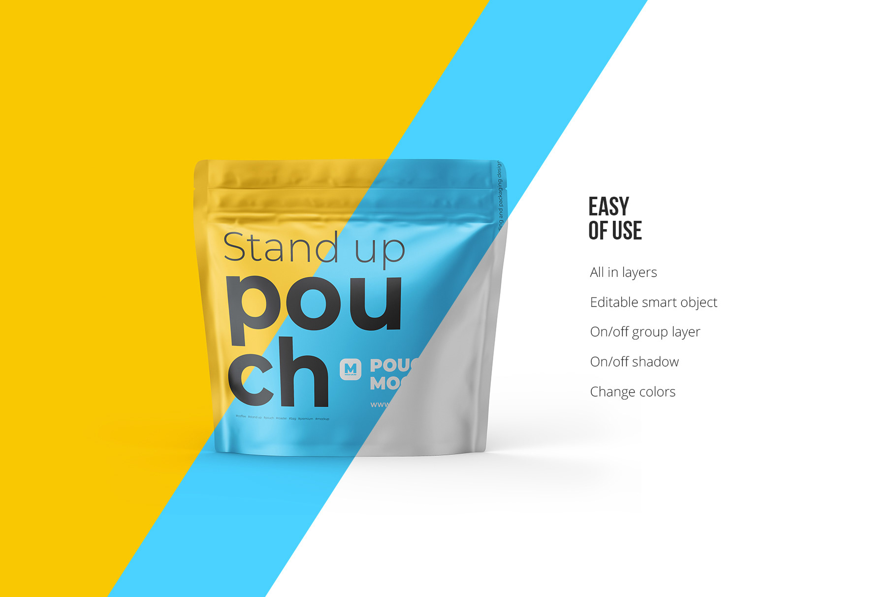 Download Exclusive Product Mockups - Stand-up Pouch Mockup (square)