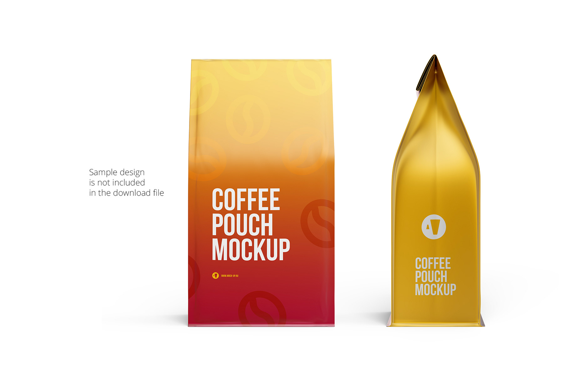 Download Exclusive Product Mockups - Coffee Pouch Front/Side view