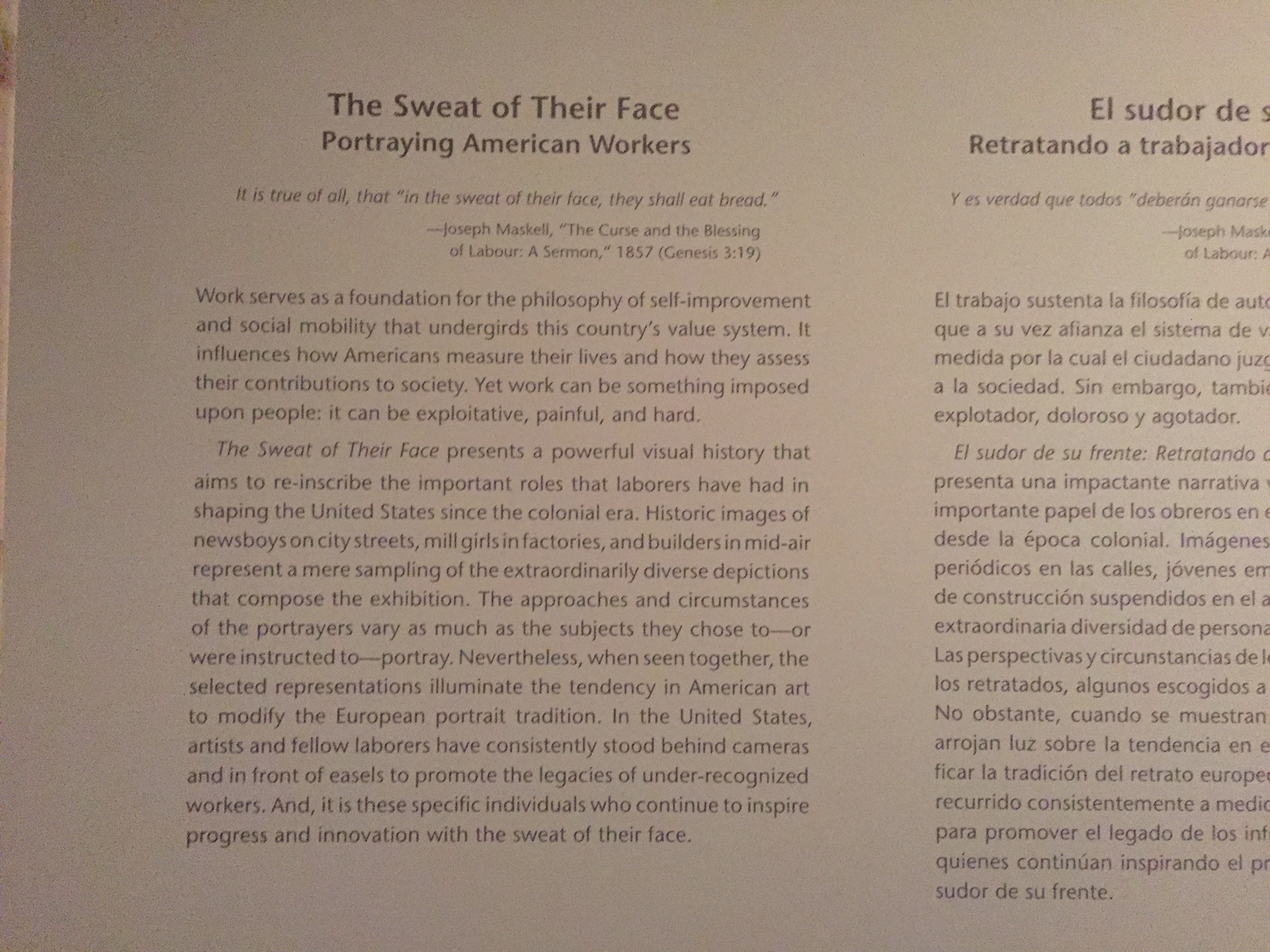 The Sweat of Their Face: Portraying American Workers