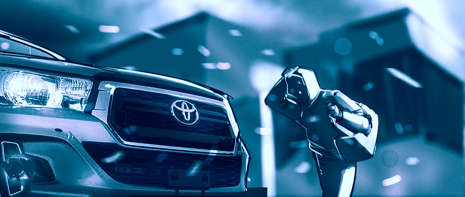 Storyboard para animatic - Publicidad Toyota Hilux