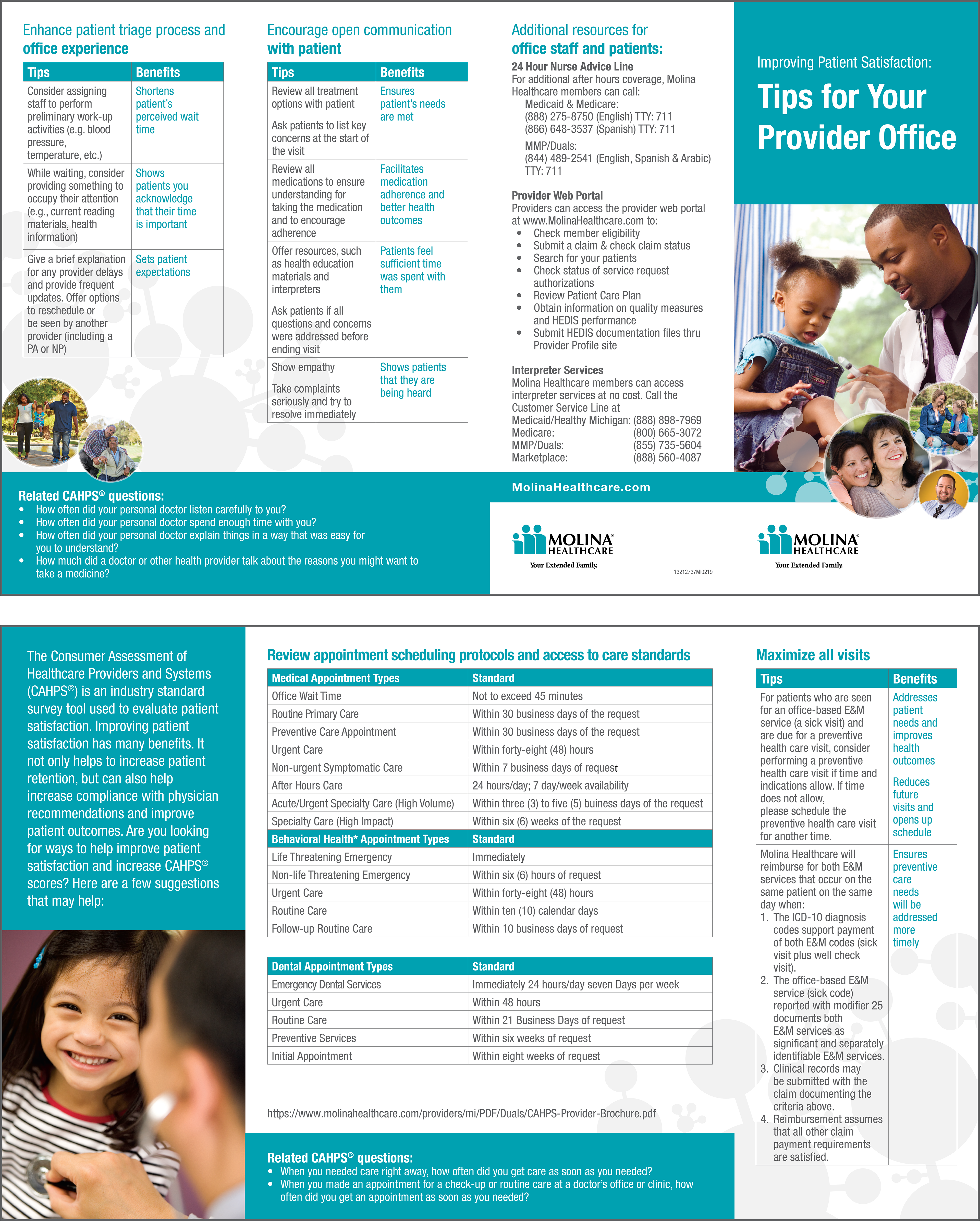 MI CAHPS Provider Brochure