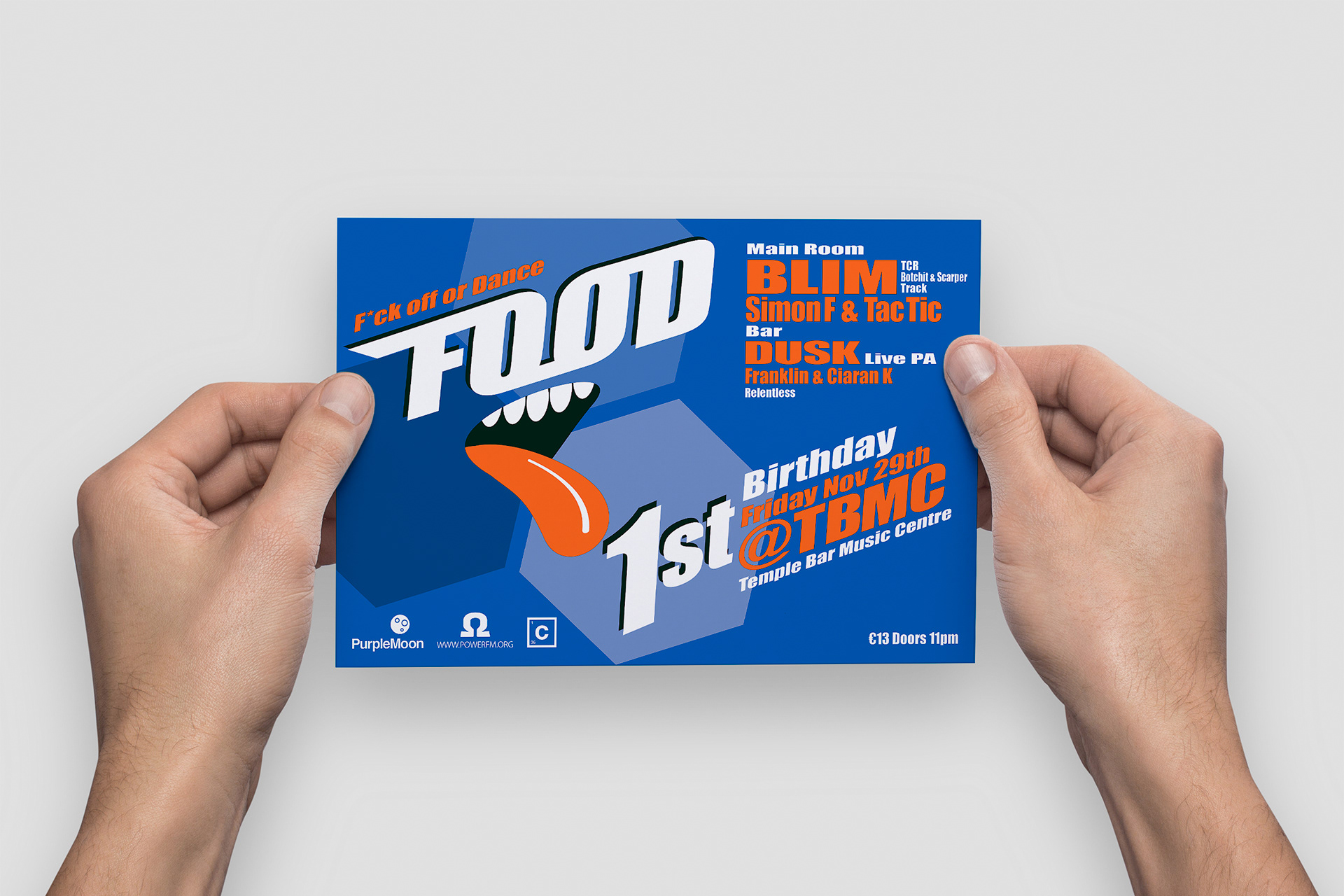Flyer artwork in hand