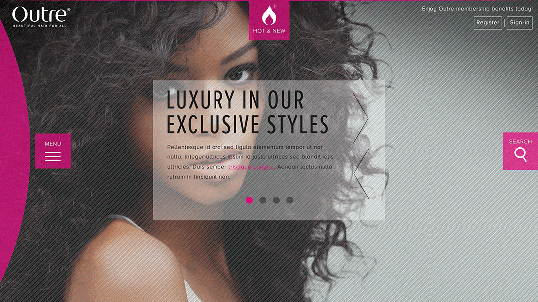 Outre New Homepage Nav