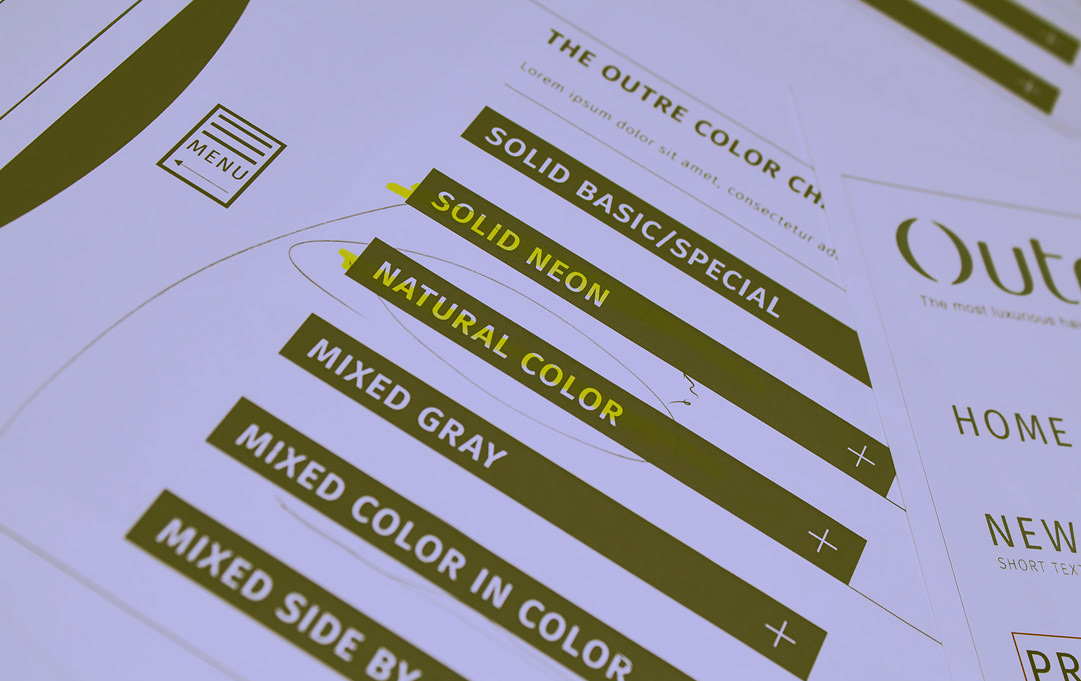 Outre New Website Wireframes