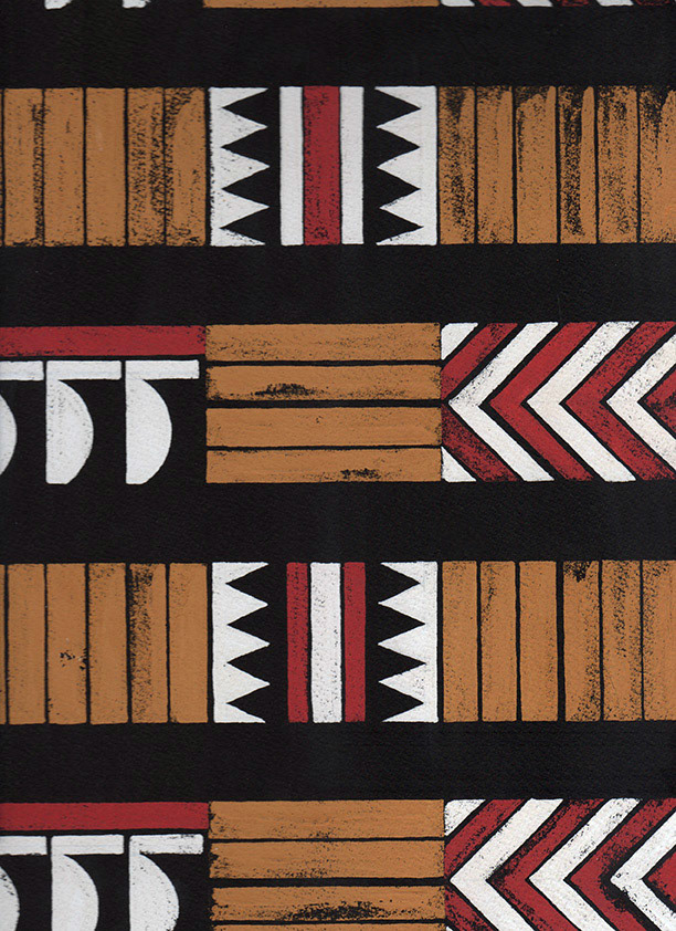 Pattern Stripe Goache Ink