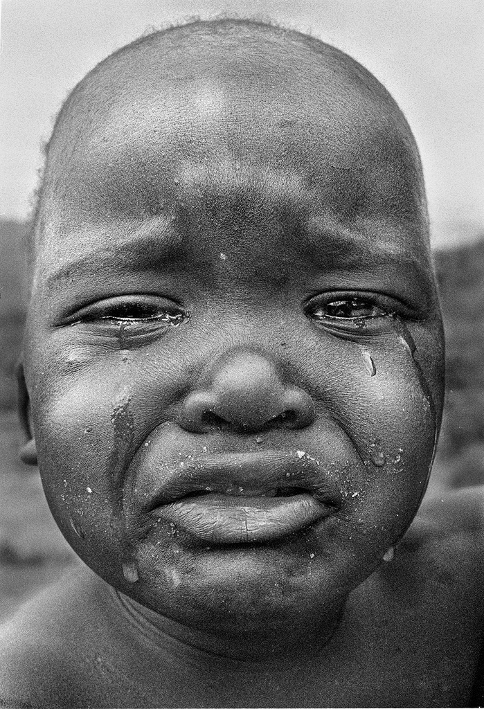 Crying baby, Swaziland, 1976