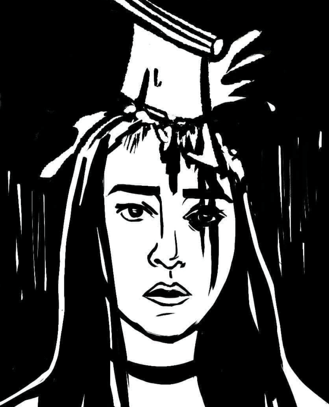 Axe - Pages from a horror zine parodying 80s slashers. I used my good friends from Perth as pathetic camp counsellor victims.