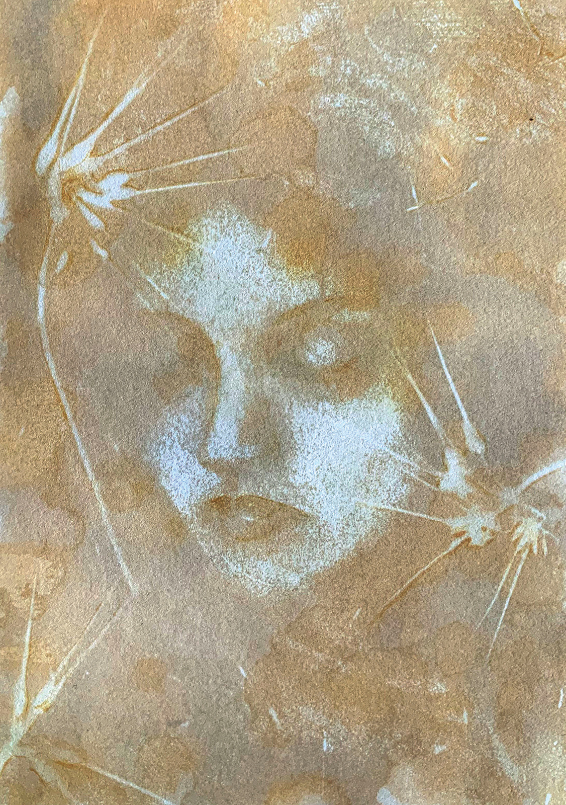 Solitude II, Cyanotype and Watercolour