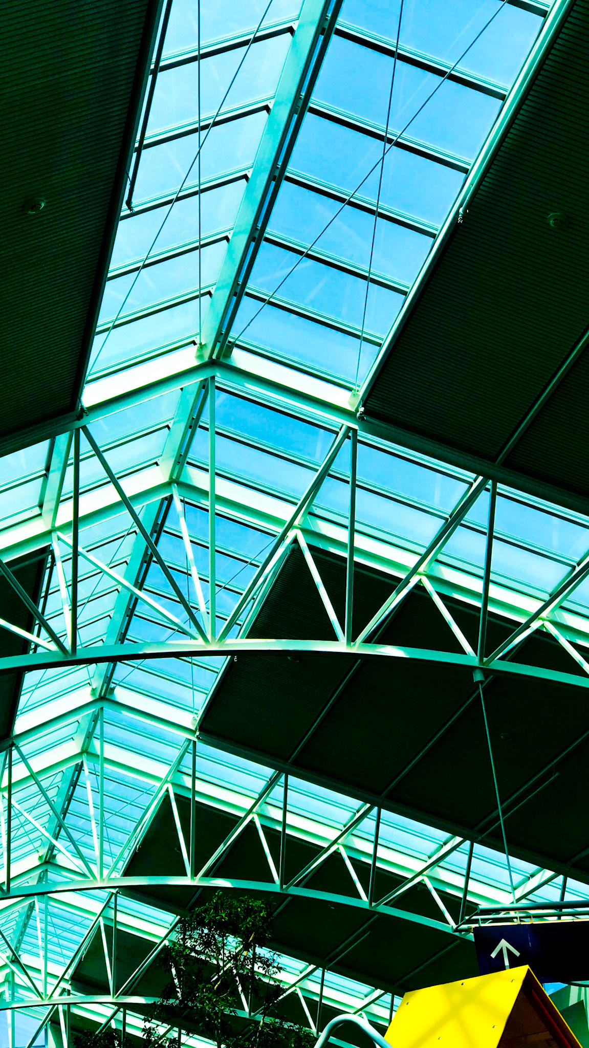 Looking up at Portland airport.