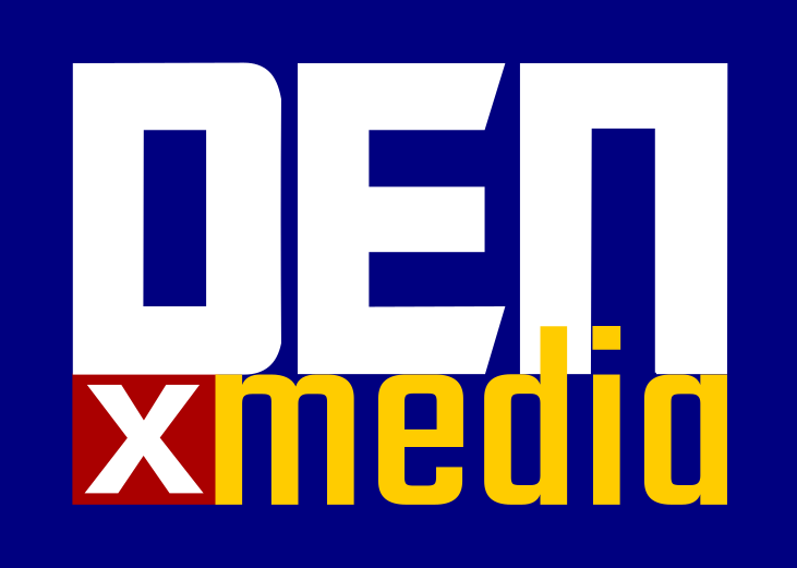 Square logo reading Den X Media.