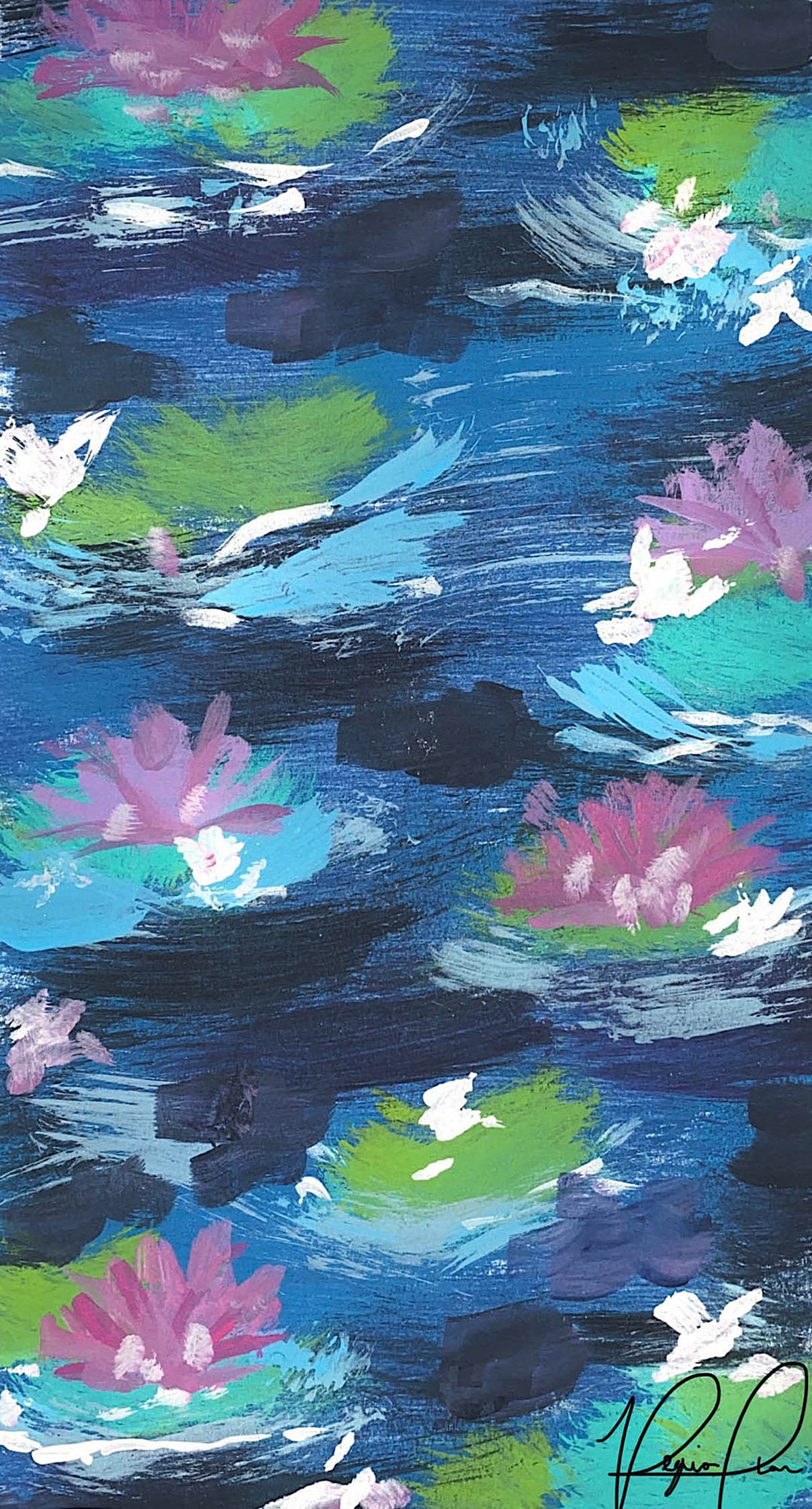 “Lily”, Acrylic on paper, Regina Phan, Saint Martin High School