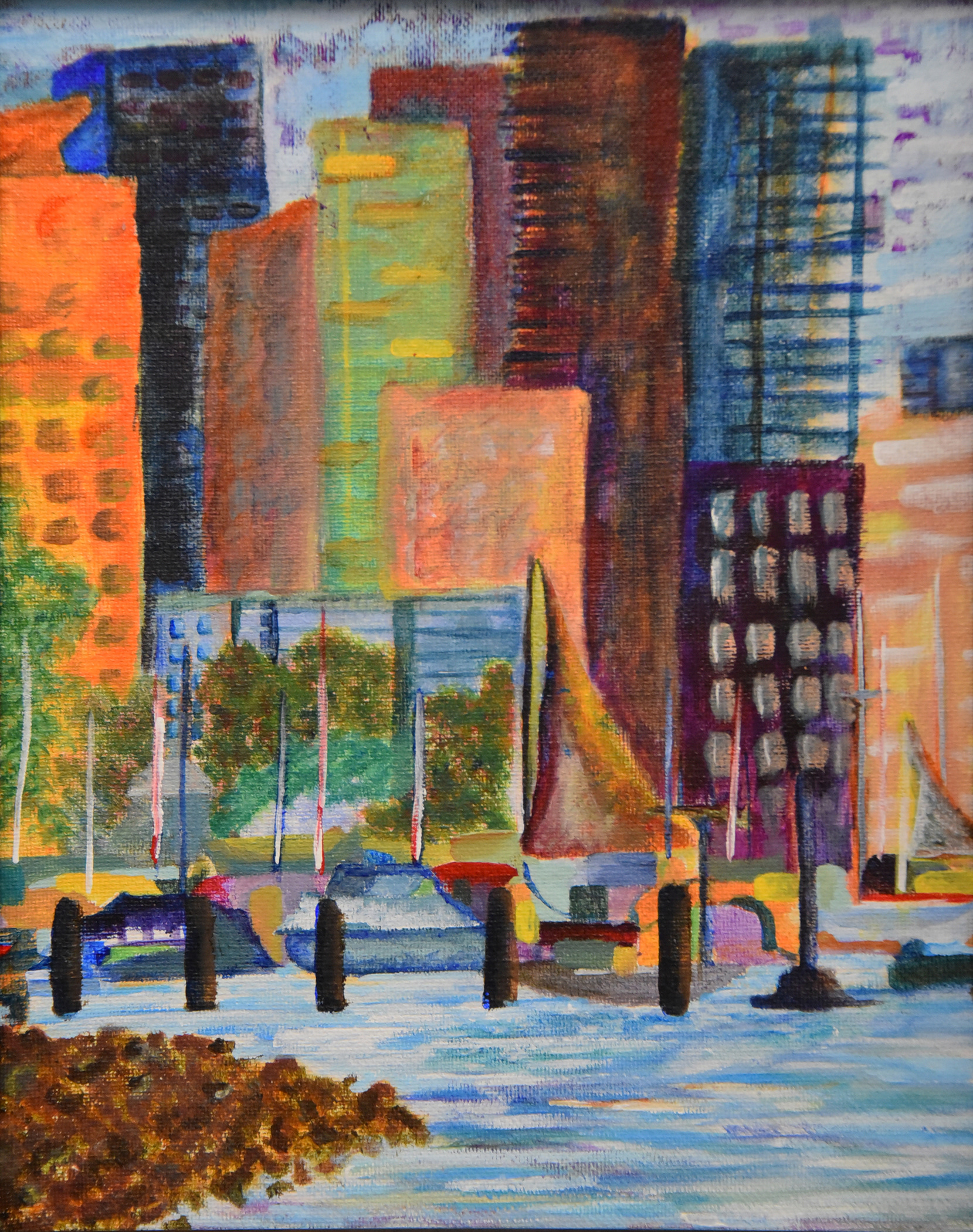 “Melancholy”, Acrylic on canvas, Neha Adari, Jackson Prep