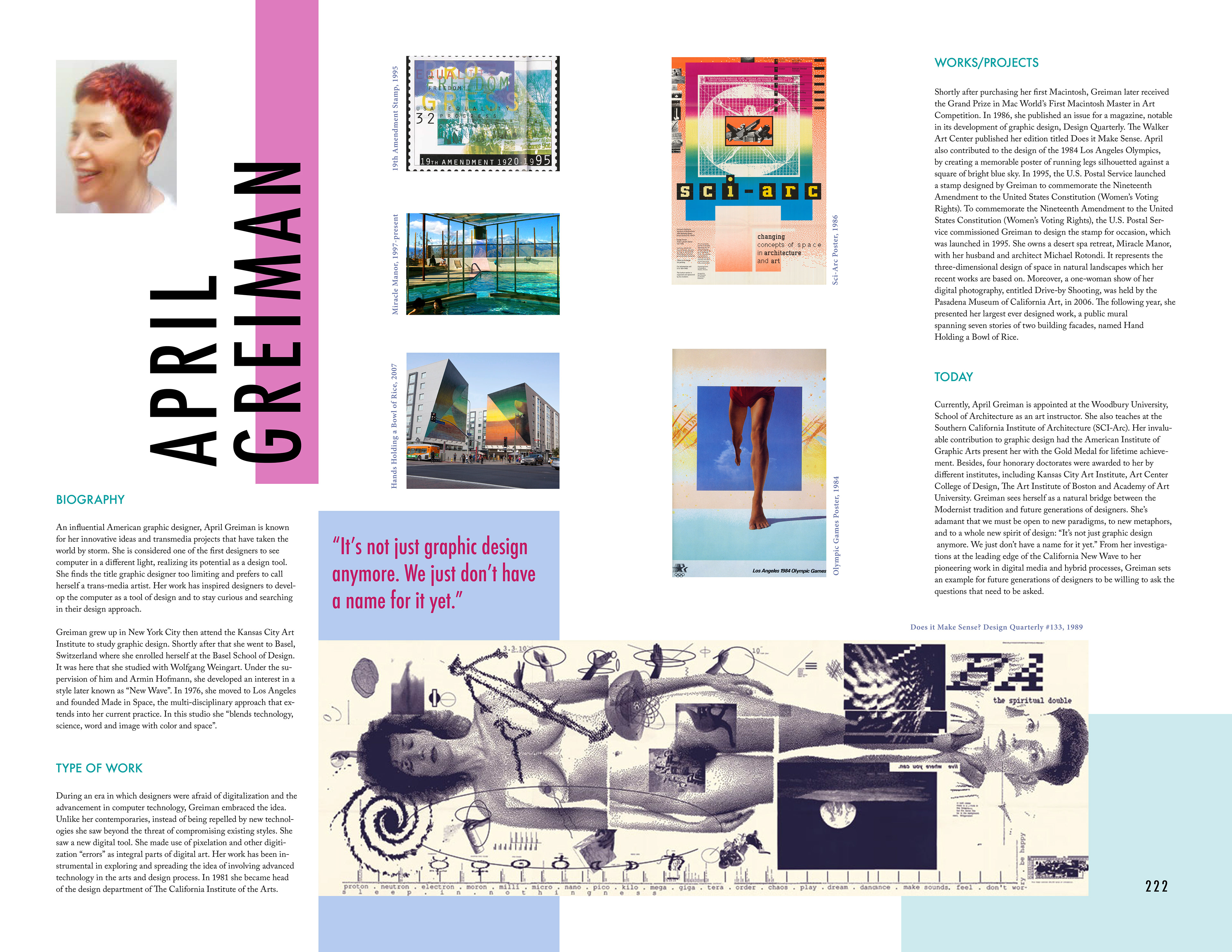 Hana Shiozaki - April Greiman Magazine Spread