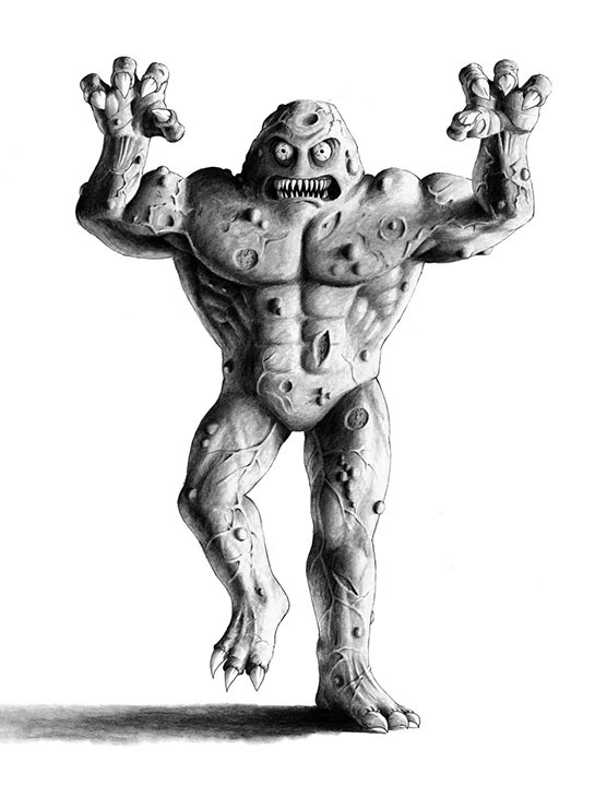 "Tickle Me Monster" Graphite on Paper