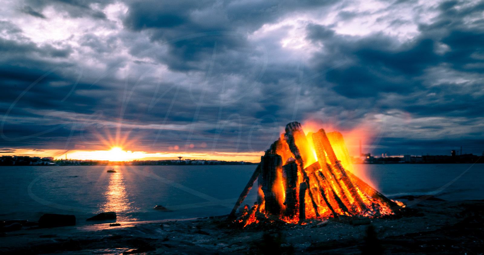 Fire at midnight